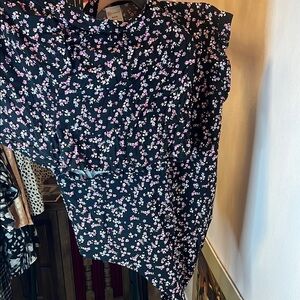 Floral Black and Pink Dress